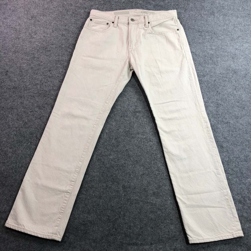 Gap Mens Jeans 31x30 Off-White 1969 Straight Leg Denim 100% Cotton 225000